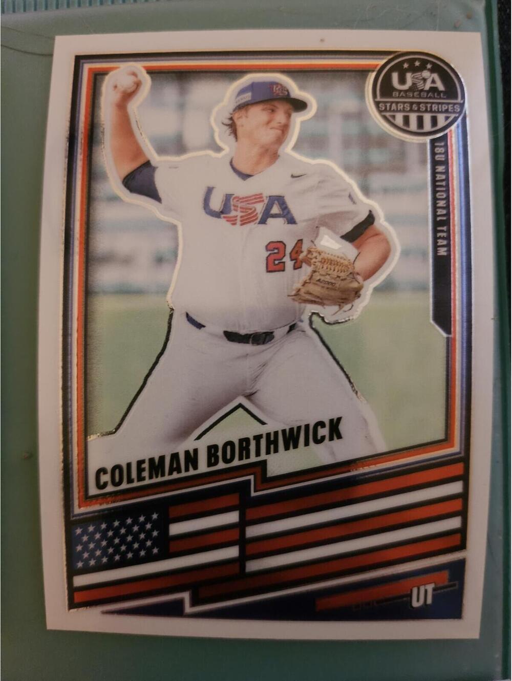 2026 Panini Stars & Stripes Prizm USA Baseball #94 Coleman Borthwick